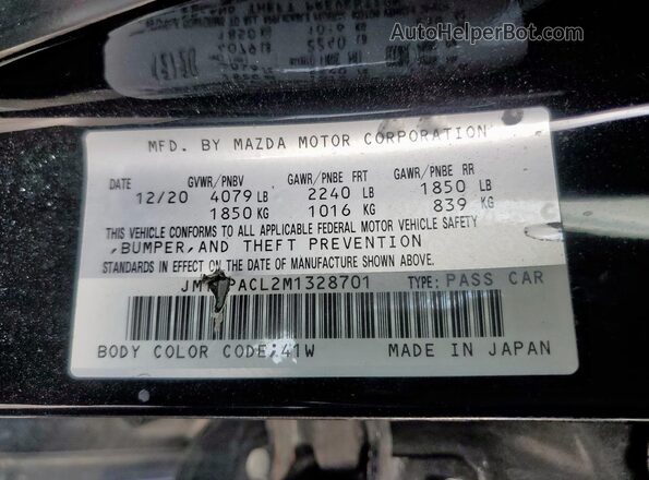 JM1BPACL2M1328701 2021 MAZDA 3 Черный Вид подкапотного пространства