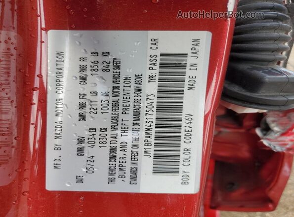 JM1BPAMM4S1750473 2025 MAZDA 3 Red 