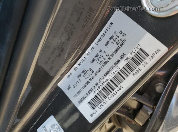 JM1BPAMM6K1146455 2019 MAZDA 3 Gray Engine compartment view