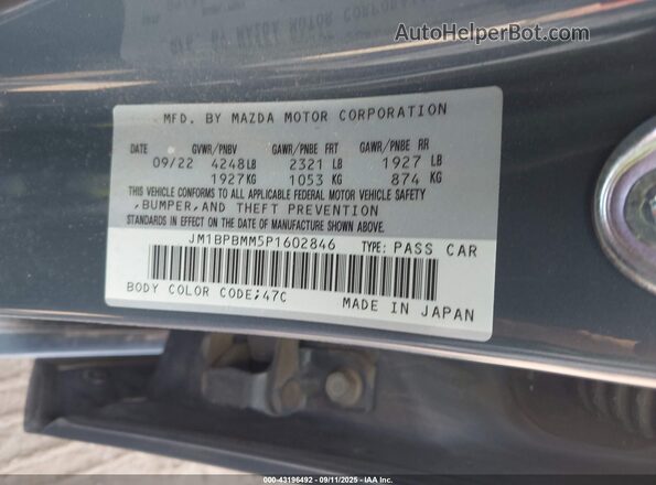 JM1BPBMM5P1602846 2023 MAZDA 3 Gray 