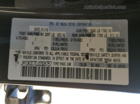 JM1DKDC70J0328757 2018 MAZDA CX-3 Charcoal 