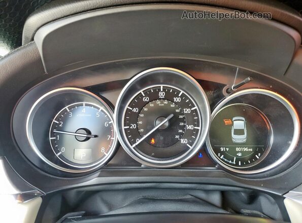 JM1GL1VM5M1603713 2021 MAZDA 6 White Vista del cuadro de instrumentos