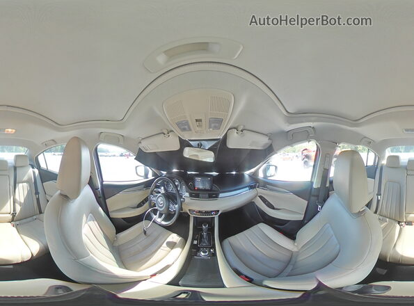 JM1GL1VM5M1603713 2021 MAZDA 6 White Vista de la etiqueta del VIN
