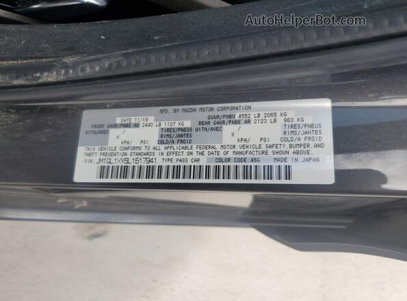 JM1GL1XY6L1517941 2020 MAZDA 6 Gray Вид підкапотного простору