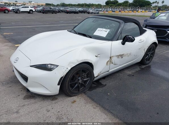 JM1NDAB77M0451927 2021 MAZDA MX-5 MIATA White წინა მარცხენა ხედი სამი მეოთხედიდან