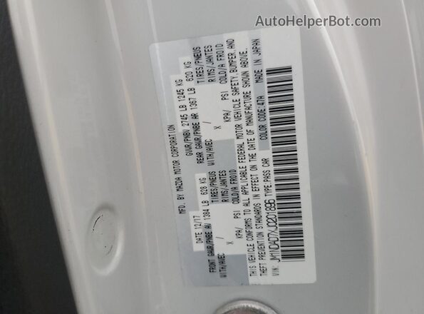 JM1NDAD7XJ0201896 2018 MAZDA MX-5 White Vista del compartimento del motor
