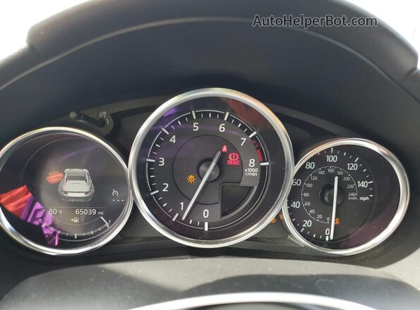 JM1NDAM73L0418306 2020 MAZDA MX-5 Gray ხელსაწყოთა პანელის ხედი