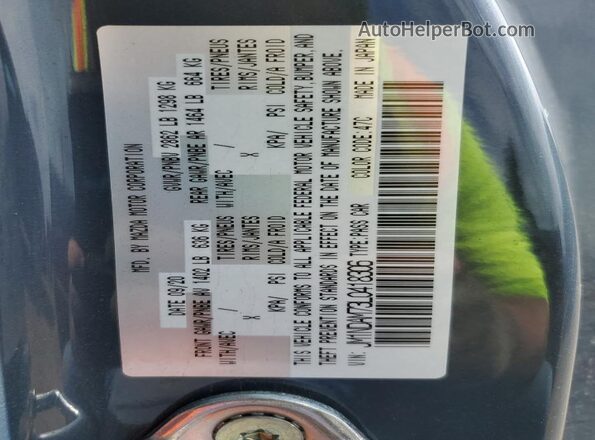 JM1NDAM73L0418306 2020 MAZDA MX-5 Gray VIN კოდის სტიკერის ხედი