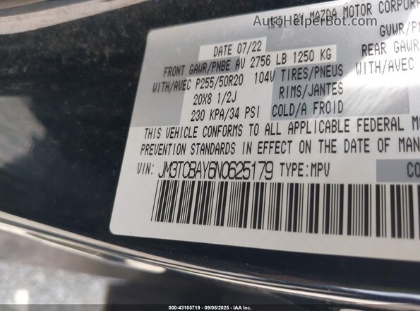 JM3TCBAY6N0625179 2022 MAZDA CX-9 Gray Շարժիչի բաժամունքի տեսք