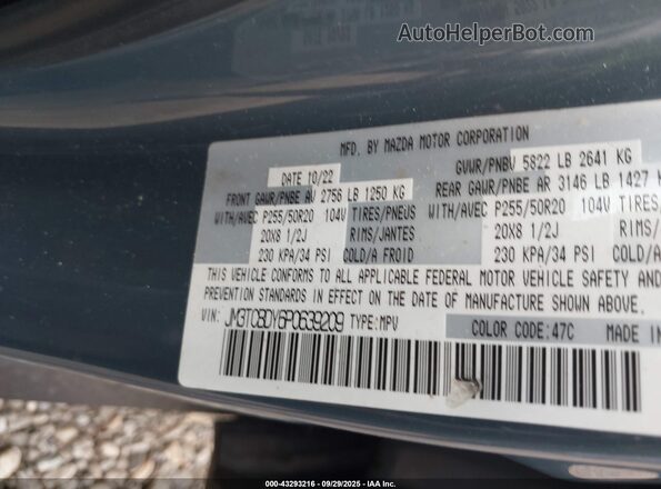 JM3TCBDY6P0639209 2023 MAZDA CX-9 Gray 