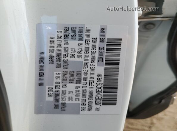 JM3TCBEYXM0534019 2021 MAZDA CX-9 White Widok naklejki z numerem VIN