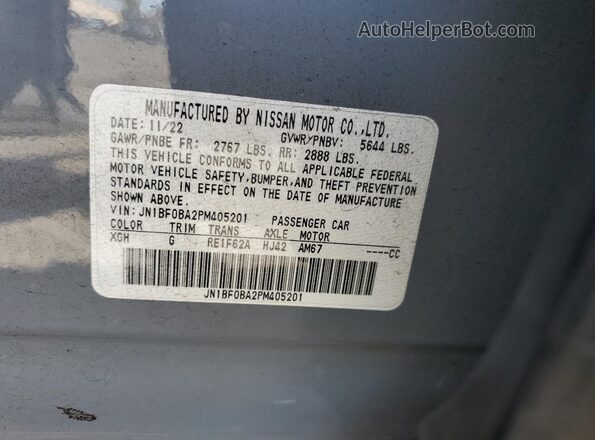 JN1BF0BA2PM405201 2023 NISSAN ARIYA Серый 