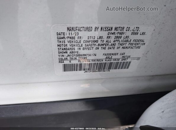 JN1CF0BB4RM734174 2024 NISSAN OTHER White Вид підкапотного простору