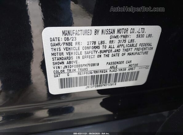 JN1DF0BB5PM710919 2023 NISSAN ARIYA Black Շարժիչի բաժամունքի տեսք