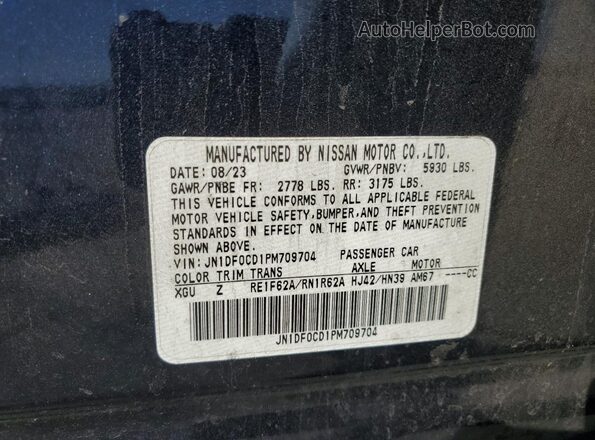 JN1DF0CD1PM709704 2023 NISSAN ARIYA Blue Widok wnętrza 360 stopni