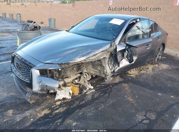 JN1EV7AP0LM206088 2020 INFINITI Q50 Gray წინა მარცხენა ხედი სამი მეოთხედიდან