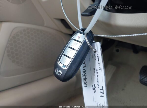 JN1EV7AP5LM201579 2020 INFINITI Q50 White Вид панелі приладів
