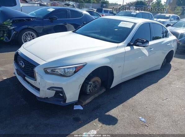 JN1EV7AP5LM204207 2020 INFINITI Q50 White წინა მარცხენა ხედი სამი მეოთხედიდან