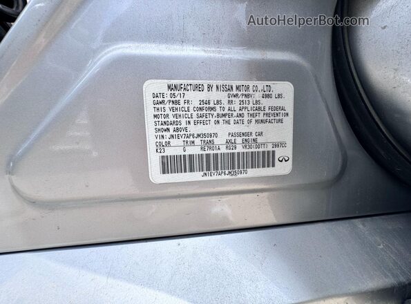 JN1EV7AP6JM350970 2018 INFINITI Q50 Silver 