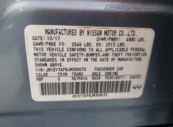 JN1EV7AP8JM359072 2018 INFINITI Q50 Blue 