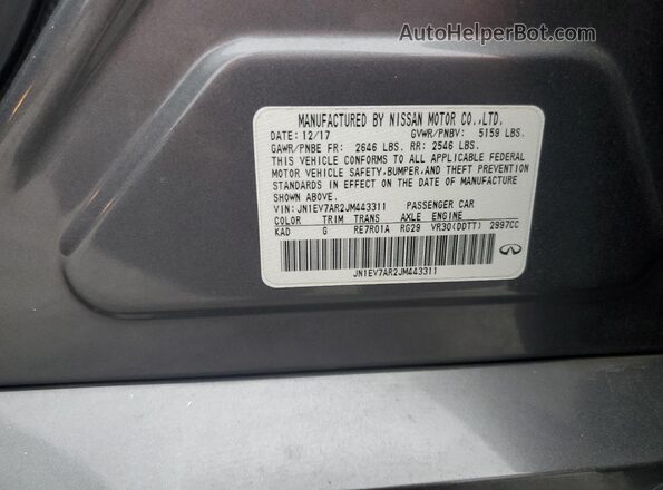 JN1EV7AR2JM443311 2018 INFINITI Q50 Серый 