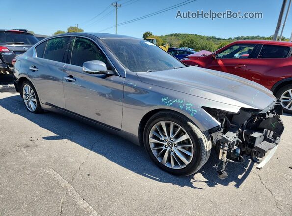 JN1EV7BP1MM703313 2021 INFINITI Q50 Серый Передняя правая четверть