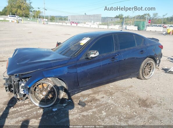 JN1EV7BP8MM704992 2021 INFINITI Q50 Blue Առջևի ձախ երեք քառորդ տեսարան