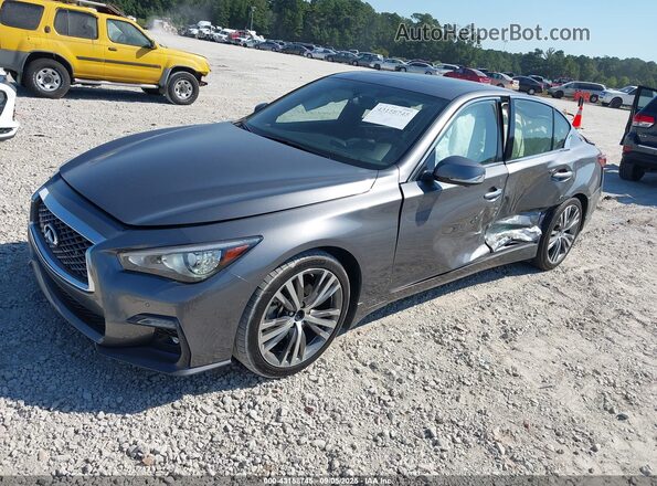 JN1EV7CP6MM700406 2021 INFINITI Q50 Gray Առջևի ձախ երեք քառորդ տեսարան
