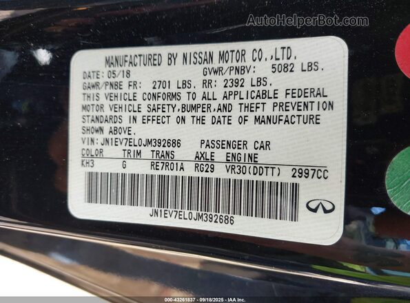 JN1EV7EL0JM392686 2018 INFINITI Q60 Black 