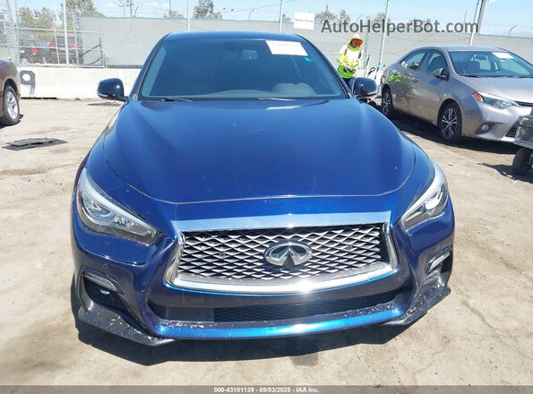 JN1FV7AP6LM630203 2020 INFINITI Q50 Blue Вид панелі приладів