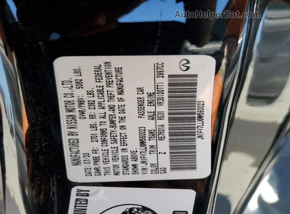 JN1FV7LLXMM560023 2021 INFINITI Q60 Black Вид підкапотного простору