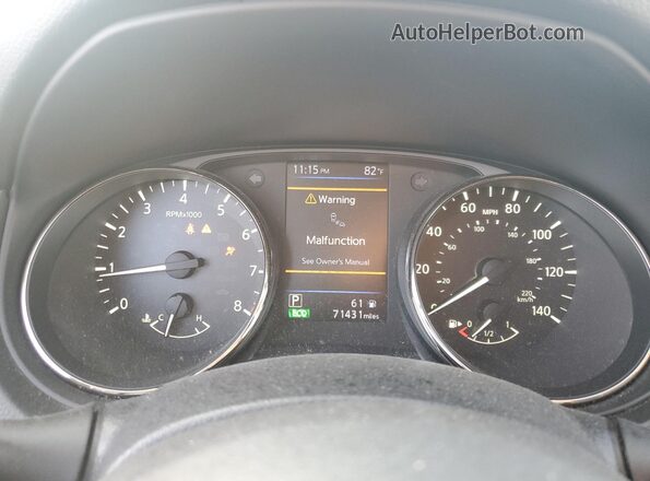 JN8AT2MV1LW123650 2020 NISSAN ROGUE Black Instrument cluster view