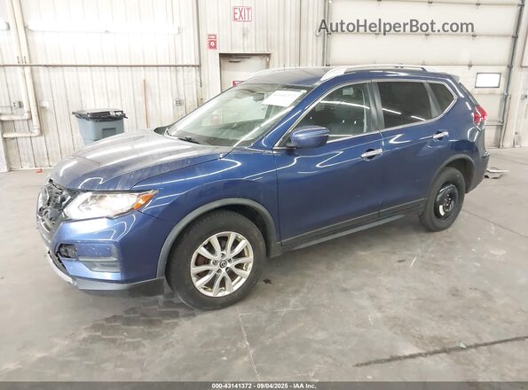 JN8AT2MV4LW111606 2020 NISSAN ROGUE Blue წინა მარცხენა ხედი სამი მეოთხედიდან