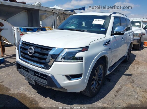 JN8AY2CC7M9148554 2021 NISSAN ARMADA White Առջևի ձախ երեք քառորդ տեսարան