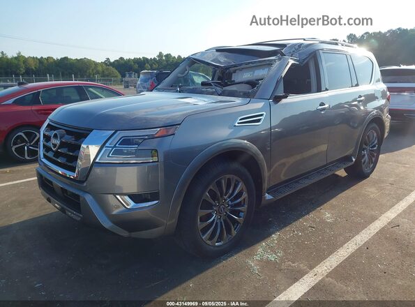 JN8AY2CC9P9182841 2023 NISSAN ARMADA Gray Առջևի ձախ երեք քառորդ տեսարան