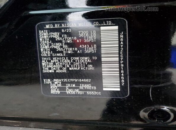 JN8AY2EC7P9184682 2023 NISSAN ARMADA Black 
