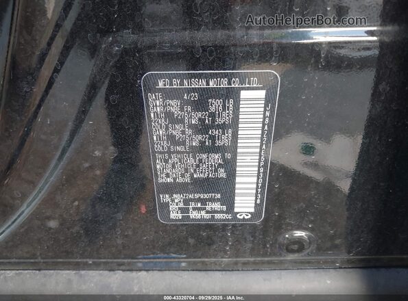 JN8AZ2AE5P9307738 2023 INFINITI QX80 Black Vista del compartimento del motor