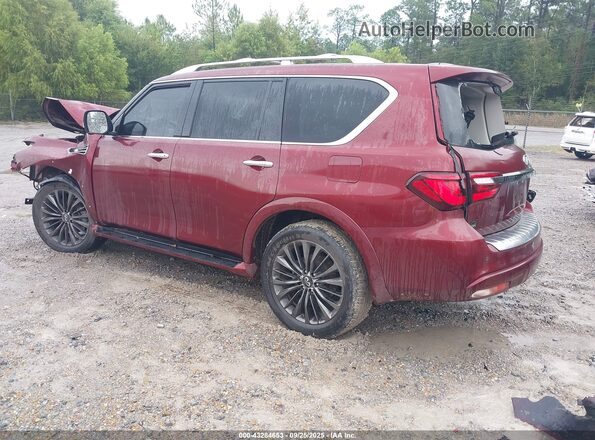 JN8AZ2AF0M9721353 2021 INFINITI QX80 Burgundy Tył lewy