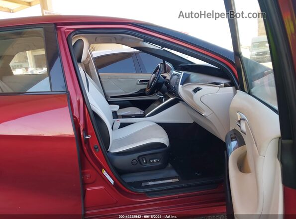 JTDBVRBD1JA005332 2018 TOYOTA MIRAI Maroon წინა სალონის ხედი