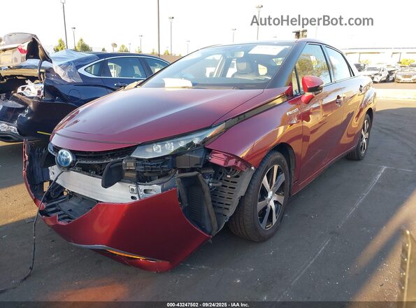 JTDBVRBD4HA003469 2017 TOYOTA MIRAI Red Առջևի ձախ երեք քառորդ տեսարան