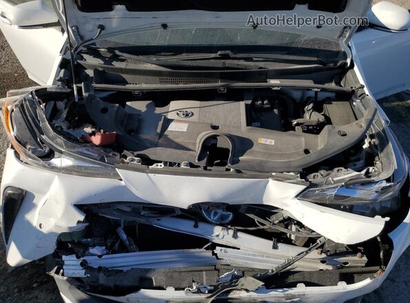 JTDKAMFU6M3142123 2021 TOYOTA PRIUS White Widok wnętrza z tyłu