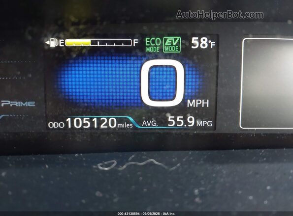 JTDKARFP0H3004767 2017 TOYOTA PRIUS PRIME Gray 