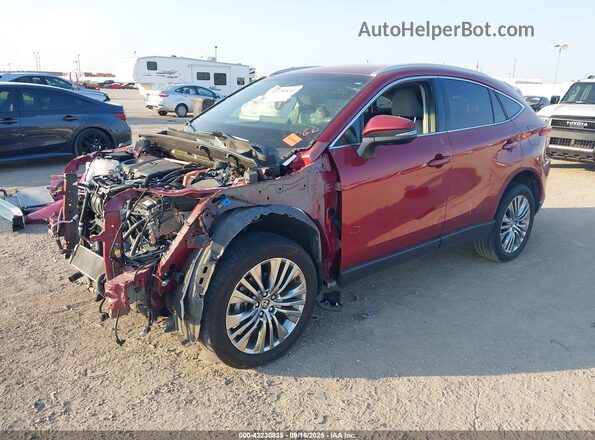 JTEAAAAH1MJ085485 2021 TOYOTA LIMITED Burgundy Vista tres cuartos delantera izquierda