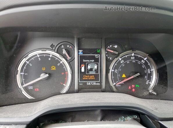 JTEDU5JR6M5241940 2021 TOYOTA 4RUNNER Charcoal Instrument cluster view