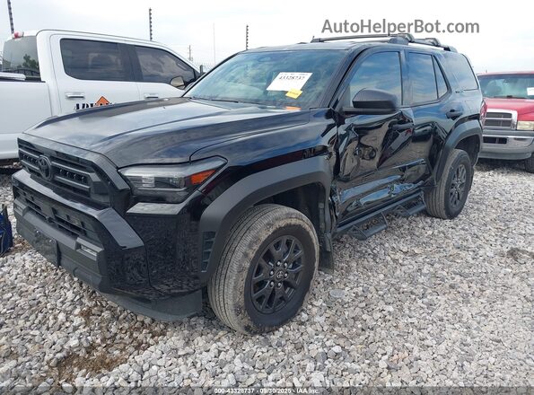 JTEVA5BRXS5020009 2025 TOYOTA 4RUNNER Black წინა მარცხენა ხედი სამი მეოთხედიდან