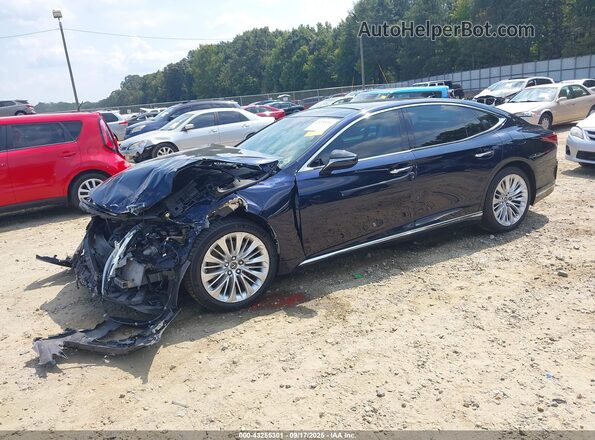JTHB51FF5K5007672 2019 LEXUS LS 500 Dark Blue Vista tres cuartos delantera izquierda