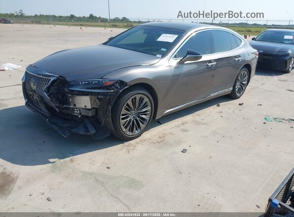 JTHB5LFF5J5002062 2018 LEXUS LS 500 Gray წინა მარცხენა ხედი სამი მეოთხედიდან