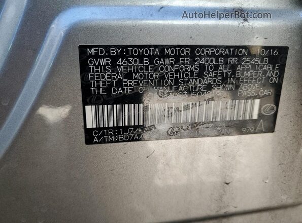 JTHBA1D23H5040190 2017 LEXUS IS Silver Вид підкапотного простору