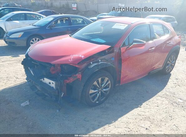 JTHR9JBH0M2039167 2021 LEXUS UX 250H Red წინა მარცხენა ხედი სამი მეოთხედიდან