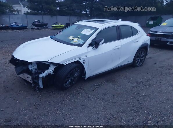 JTHR9JBH3M2045609 2021 LEXUS UX 250H White Առջևի ձախ երեք քառորդ տեսարան